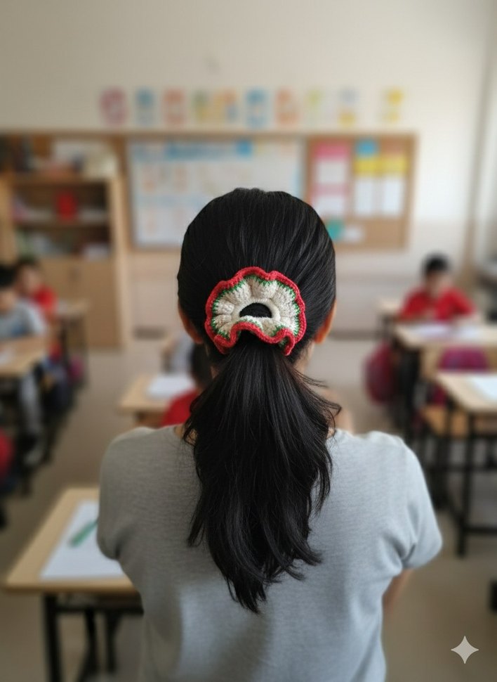 Renkli Örgü Bohem Saç Tokaları - Görsel 2