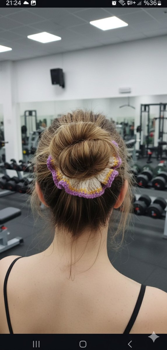 Renkli Örgü Bohem Saç Tokaları - Görsel 4