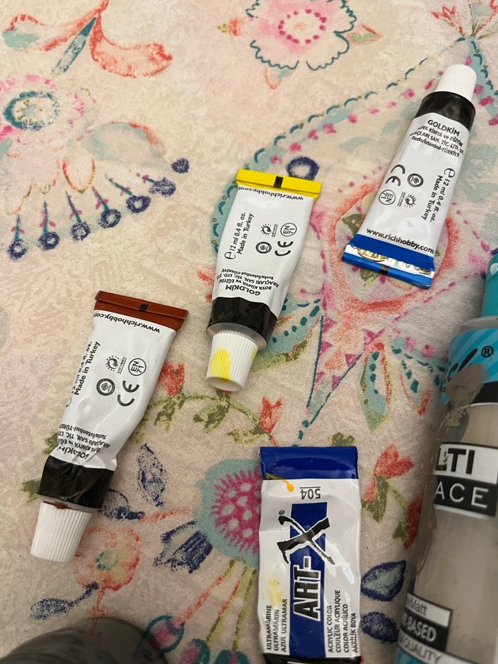 Çok Renkli Boya Tüpleri ve Şişe Seti - Görsel 3