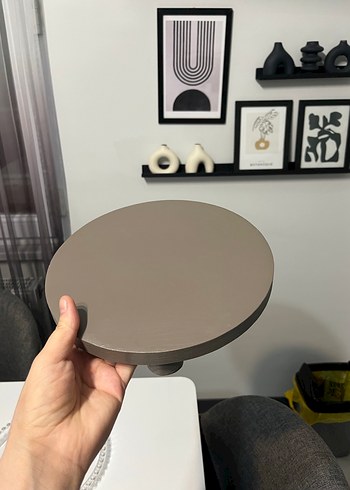 Bej ve şeffaf yuvarlak tabak seti - Görsel 3