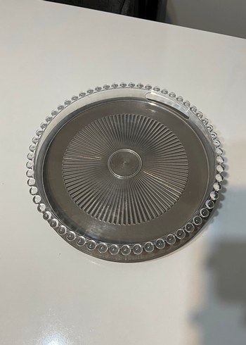 Bej ve şeffaf yuvarlak tabak seti - Görsel 6