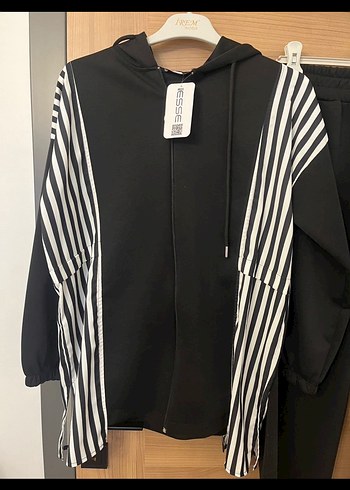 Siyah Zebra Desenli Kadın Eşofman Takımı - Görsel 5