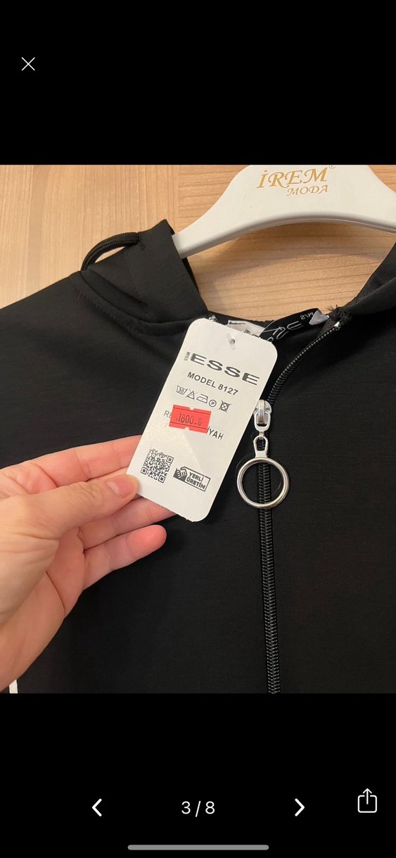 Siyah Zebra Desenli Kadın Eşofman Takımı - Görsel 3