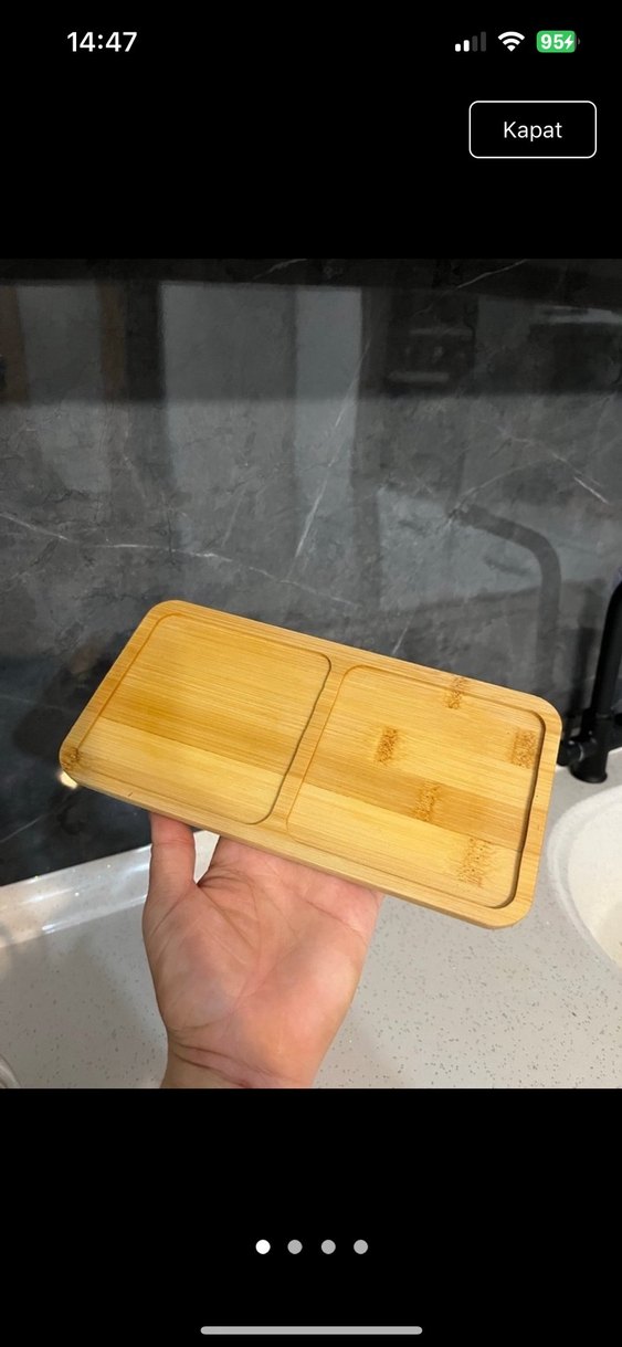 Bej Yuvarlak Dekoratif Tabak - Görsel 3