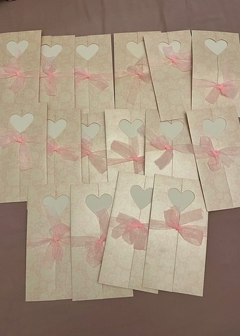 Dantel Detaylı Vintage Pembe Düğün Davetiyesi - Görsel 3