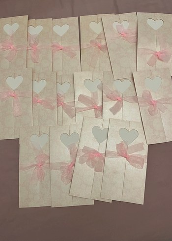 Dantel Detaylı Vintage Pembe Düğün Davetiyesi - Görsel 5