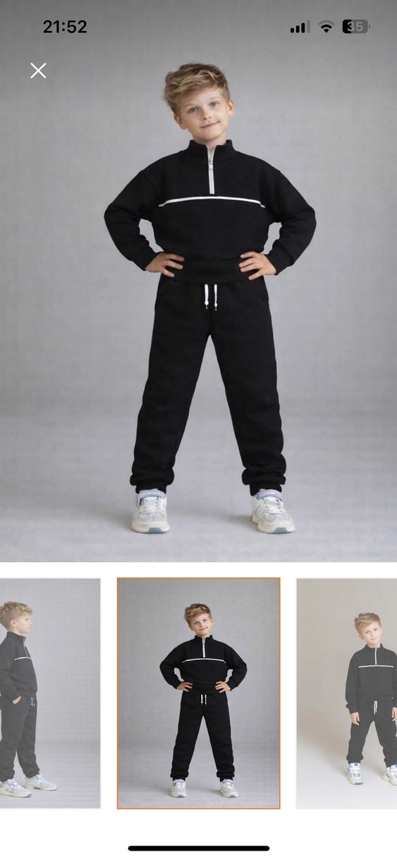 Erkek Gri Yüksek Yakalı Rahat Eşofman Takımı - Görsel 4