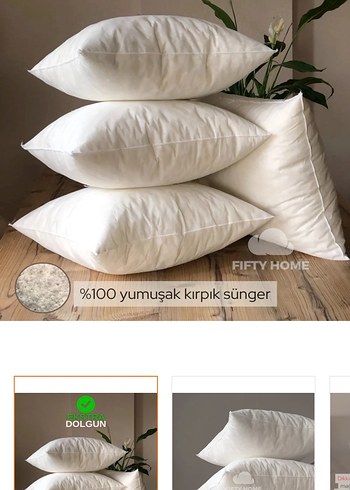 Beyaz Yumuşak Dolgun Yastık