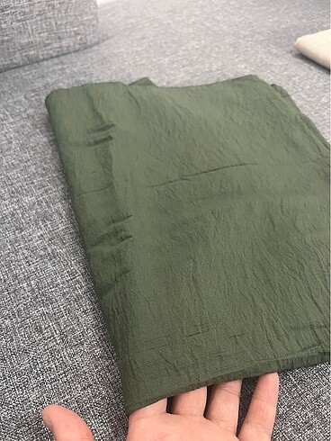 Armani Exchange Keten yeşil şal