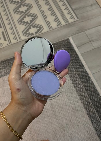 Matte Finish Yağ Kontrol Jeli Kompakt Pudra Mor - Görsel 3