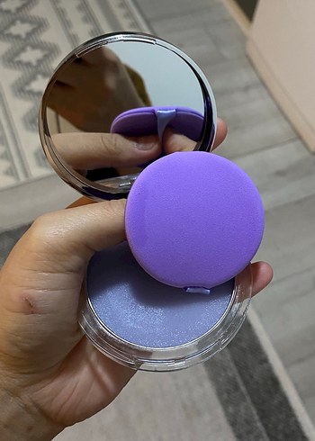 Matte Finish Yağ Kontrol Jeli Kompakt Pudra Mor - Görsel 4