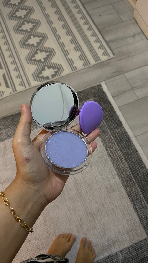 Matte Finish Yağ Kontrol Jeli Kompakt Pudra Mor - Görsel 3