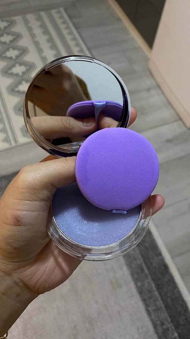 Matte Finish Yağ Kontrol Jeli Kompakt Pudra Mor - Görsel 4