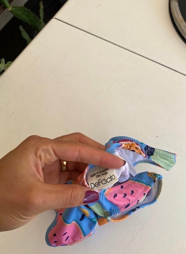 Renkli Meyve Desenli Kız Çocuk Mayo - Görsel 3