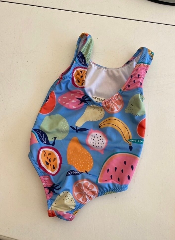 Renkli Meyve Desenli Kız Çocuk Mayo - Görsel 2