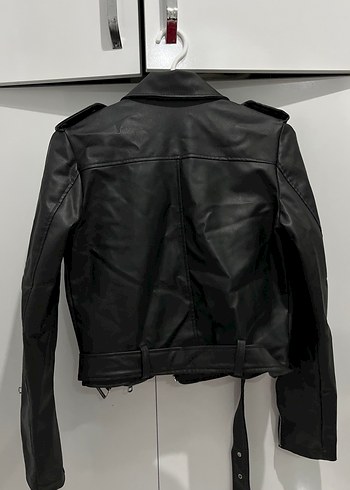 Diğer Siyah Deri Biker Ceket