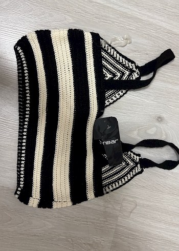 diğer Beden siyah Renk Siyah Zebra Desenli Mini Bralet