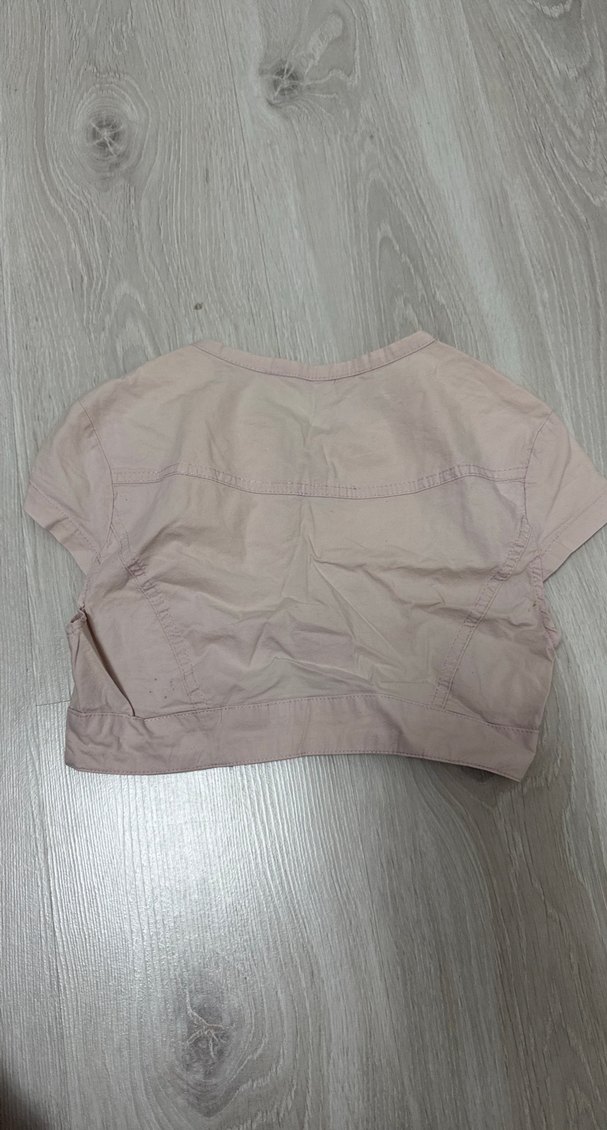 Kız Çocuk Kısa Kollu Keten Bolero - Görsel 2