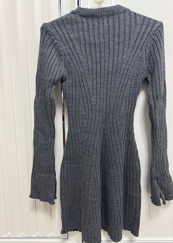 Gri Kadın Triko Midi Elbise Havoş - Görsel 3