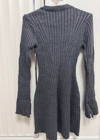 Gri Kadın Triko Midi Elbise Havoş - Görsel 4