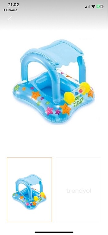 Fisher Price Şişme gölgelikli deniz / havuz simidi
