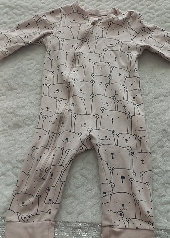 Gri Fermuarlı Bebek Tulumu