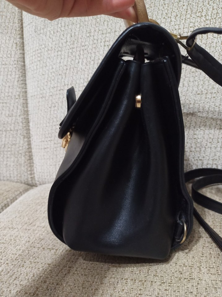 Siyah Beyaz Zebra Desenli Deri Kadın Çanta - Görsel 4