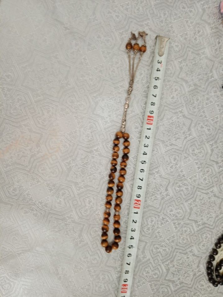 Kaplan gözü Kahverengi Erkek Tesbih - Görsel 3