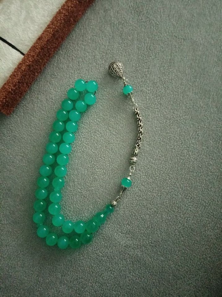 Turkuaz Renkli alman bakalit tesbih - Görsel 2