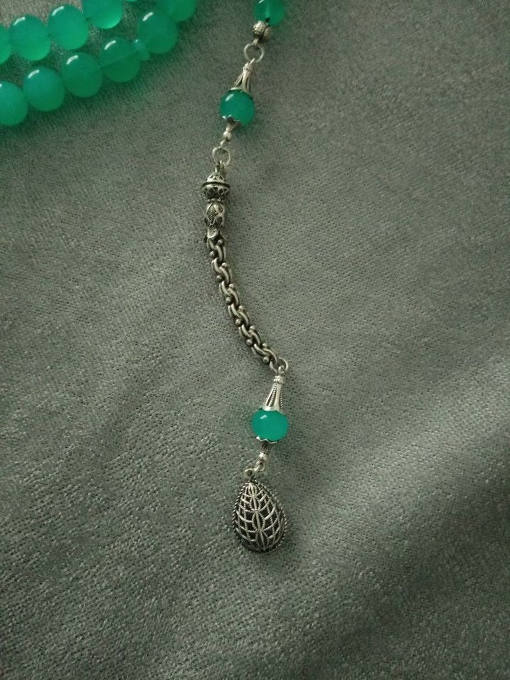 Turkuaz Renkli alman bakalit tesbih - Görsel 3