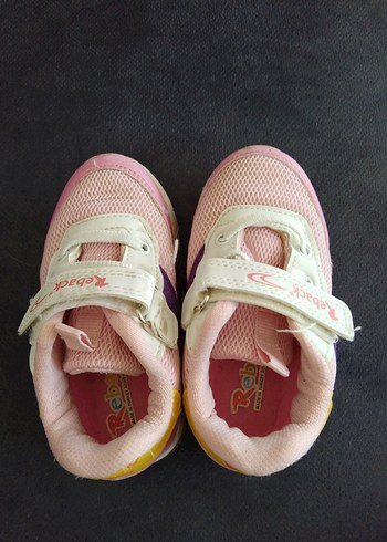 24 Beden Kız Çocuk Renkli Pembe Spor Ayakkabı