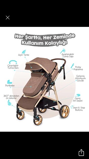 KİWİ Travel sistem bebek arabası