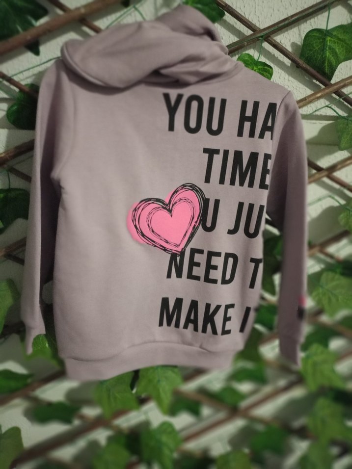 Kız Çocuk Kapüşonlu Fermuarlı Sweatshirt - Görsel 3