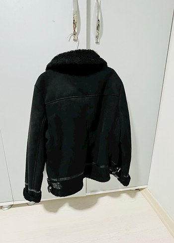 Zara Siyah Kürklü Biker Kadın Ceket