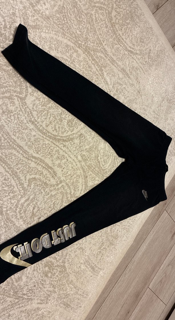 Çocuk Siyah Baskılı Streetwear Tayt - Görsel 2