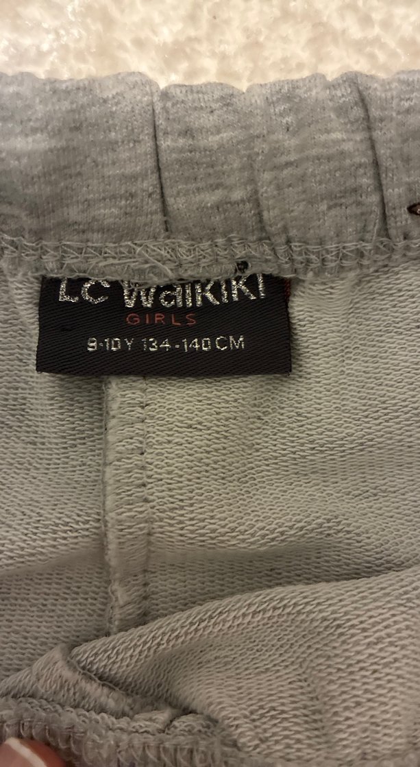 Gri Pamuklu Kız Çocuk Rahat Kesim Tayt unicorn desenli - Görsel 2