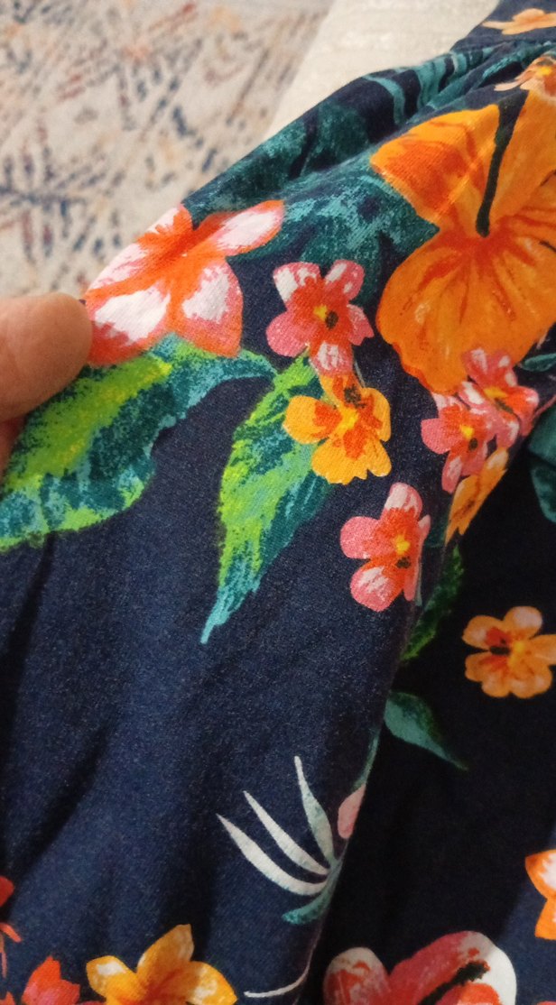 Çiçek Desenli Renkli Kız Elbisesi - Görsel 3