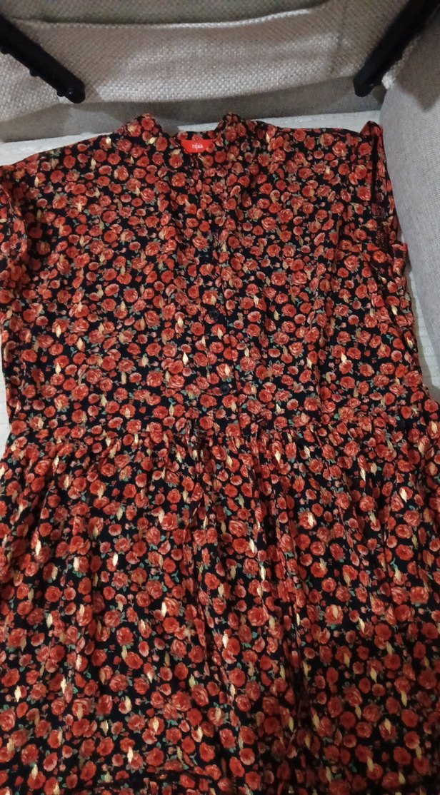 Çiçek Desenli Uzun Bohem Elbise - Görsel 2