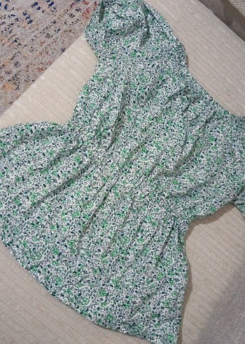 Yeşil Bağlama Desenli Kısa Kollu Hamile Bluzu - Görsel 2