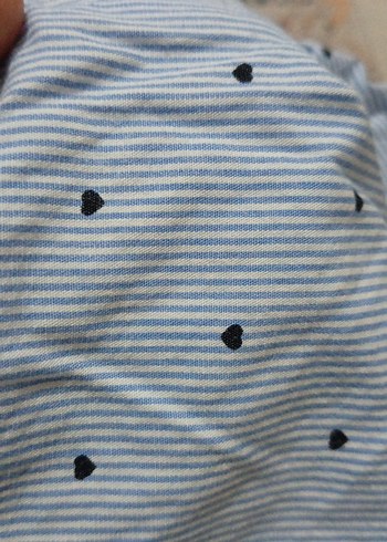 Kız Çocuk Mavi Pamuklu Düğmeli Bluz - Görsel 5