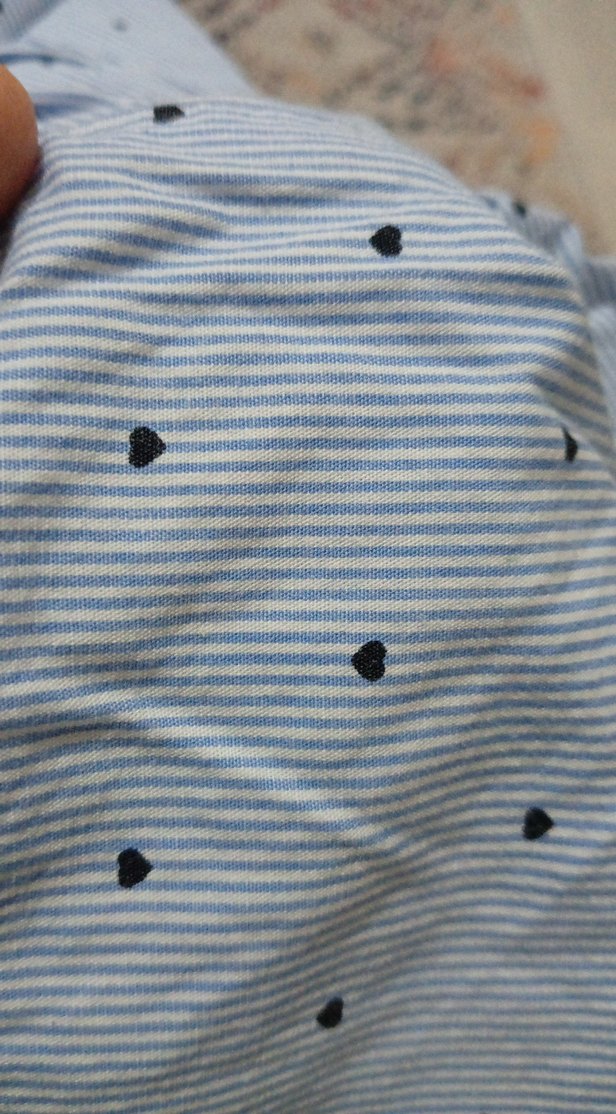 Kız Çocuk Mavi Pamuklu Düğmeli Bluz - Görsel 5