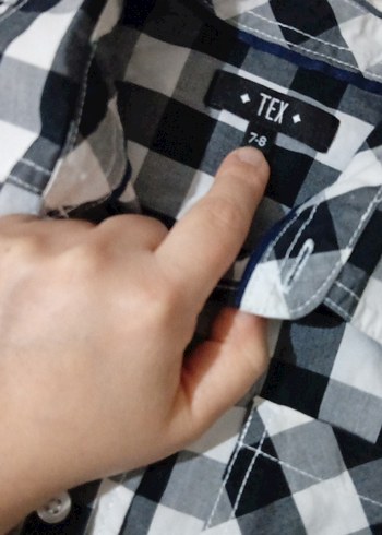 Erkek Çocuk Gri Ekose Uzun Kollu Gömlek - Görsel 3