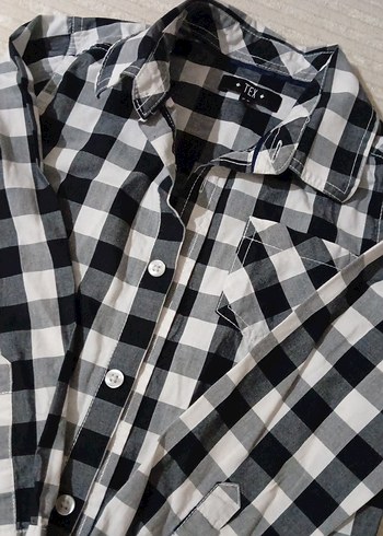 Erkek Çocuk Gri Ekose Uzun Kollu Gömlek - Görsel 2