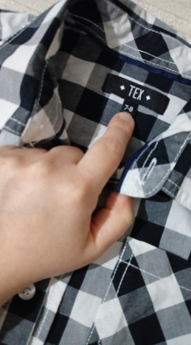 Erkek Çocuk Gri Ekose Uzun Kollu Gömlek - Görsel 3