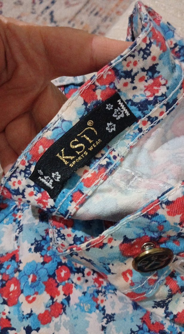 Çiçek Desenli Renkli çocuk Kumaş Pantolon - Görsel 3