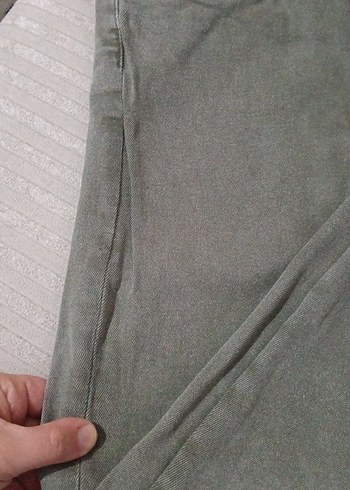 Yesil Kadın Kot Pantolon Bol Kesim - Görsel 2