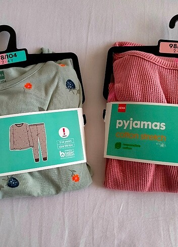 2 yaş pijamalar primark yurtdışından alinma 2'li takım fiyatıdır