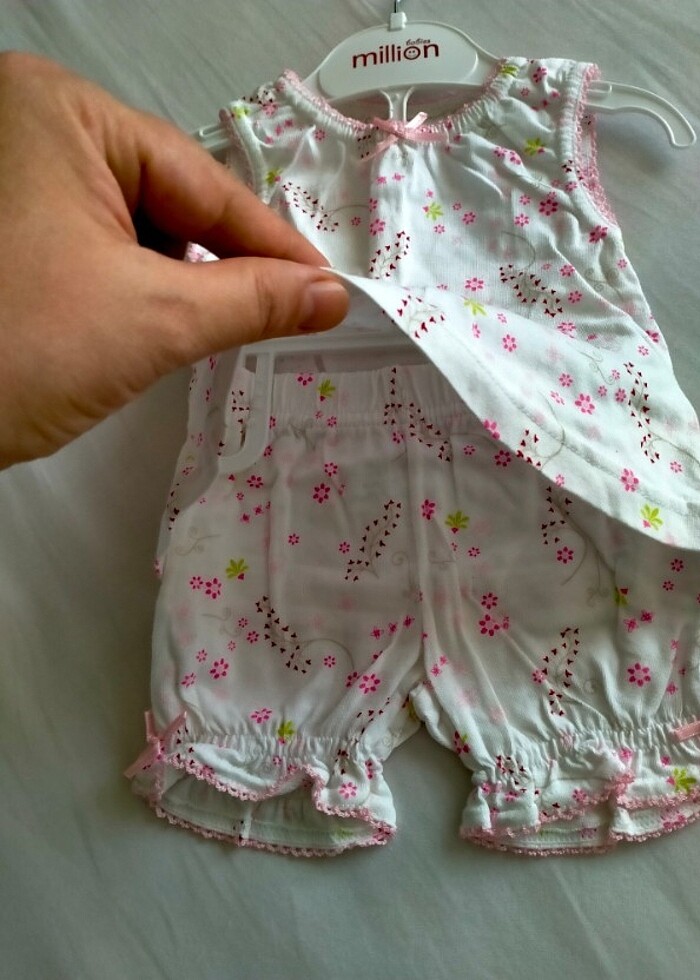 Sıfır primark yurtdışından alinma şort lu Yenidoğan pijama takım - Görsel 2