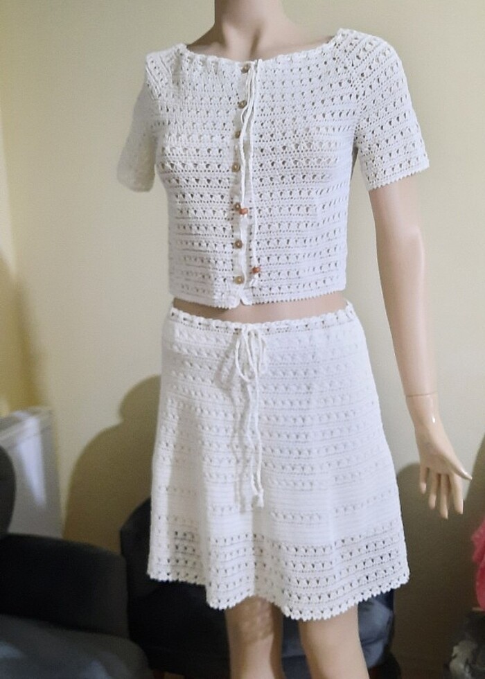 #   elde  #orme #  etek ve  # buluz - Görsel 2