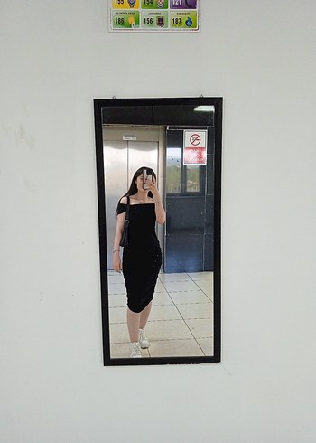 s Beden siyah Renk Siyah Drapeli Straplez Midi Kalem Elbise